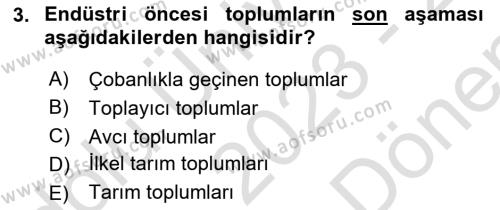 Davranış Bilimleri 1 Dersi 2023 - 2024 Yılı (Final) Dönem Sonu Sınavı 3. Soru