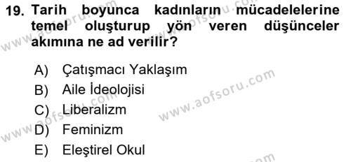 Davranış Bilimlerine Giriş Dersi 2018 - 2019 Yılı (Vize) Ara Sınavı 19. Soru