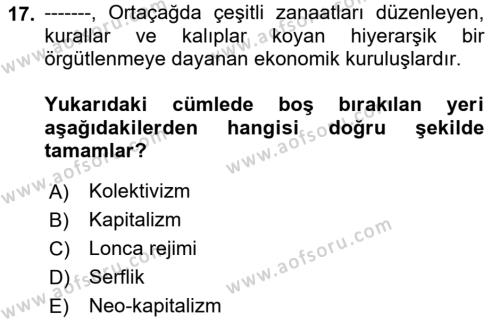 Davranış Bilimlerine Giriş Dersi 2022 - 2023 Yılı (Vize) Ara Sınavı 17. Soru