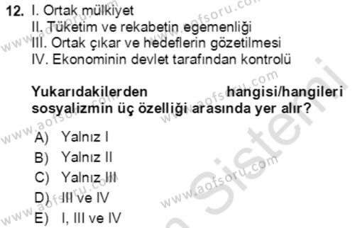 Davranış Bilimlerine Giriş Dersi 2022 - 2023 Yılı Yaz Okulu Sınavı 12. Soru