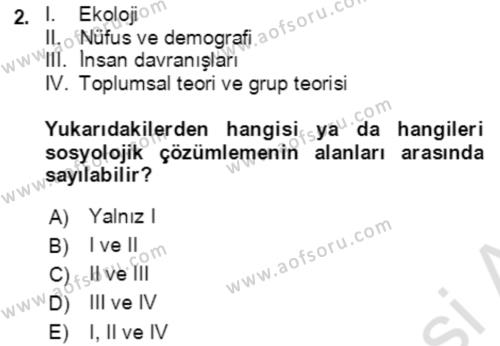 Davranış Bilimlerine Giriş Dersi 2022 - 2023 Yılı Yaz Okulu Sınavı 2. Soru