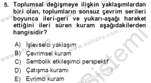 Davranış Bilimlerine Giriş Dersi 2022 - 2023 Yılı Yaz Okulu Sınavı 5. Soru