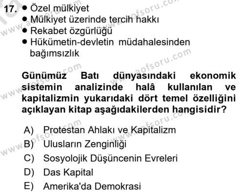 Davranış Bilimlerine Giriş Dersi 2024 - 2025 Yılı (Vize) Ara Sınavı 17. Soru