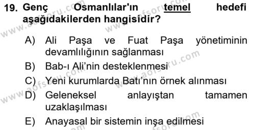 Toplumsal Değişme Kuramları Dersi 2022 - 2023 Yılı Yaz Okulu Sınavı 19. Soru