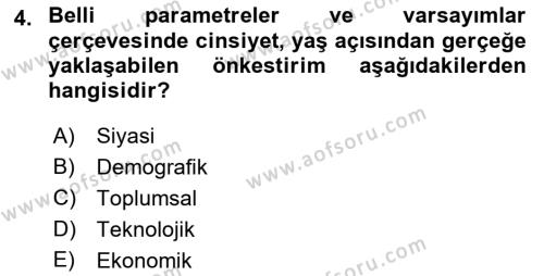 Çağdaş Sosyoloji Kuramları Dersi 2023 - 2024 Yılı (Vize) Ara Sınavı 4. Soru