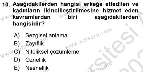 Ekonomi Sosyolojisi Dersi 2023 - 2024 Yılı Yaz Okulu Sınavı 10. Soru