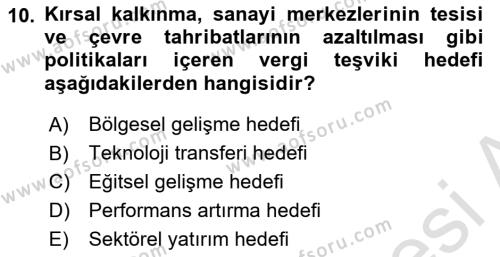 Endüstri Sosyolojisi Dersi 2021 - 2022 Yılı (Final) Dönem Sonu Sınavı 10. Soru