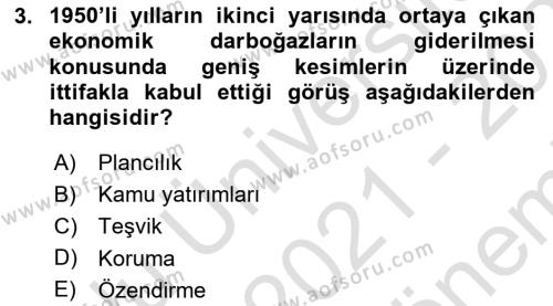 Endüstri Sosyolojisi Dersi 2021 - 2022 Yılı (Final) Dönem Sonu Sınavı 3. Soru