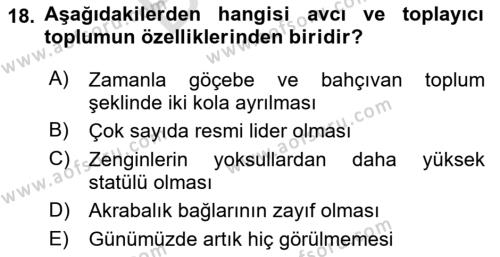 Endüstri Sosyolojisi Dersi 2023 - 2024 Yılı (Final) Dönem Sonu Sınavı 18. Soru