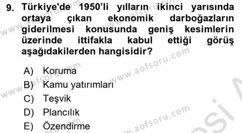 Endüstri Sosyolojisi Dersi 2023 - 2024 Yılı (Final) Dönem Sonu Sınavı 9. Soru