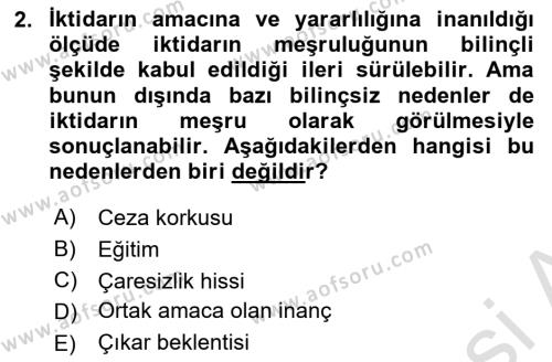 Toplumsal Cinsiyet Çalışmaları Dersi 2023 - 2024 Yılı (Final) Dönem Sonu Sınavı 2. Soru