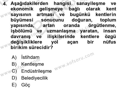 Toplumsal Cinsiyet Çalışmaları Dersi 2023 - 2024 Yılı (Final) Dönem Sonu Sınavı 4. Soru