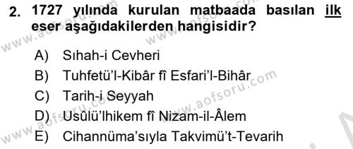 Türkiye´de Sosyoloji Dersi 2021 - 2022 Yılı Yaz Okulu Sınavı 2. Soru