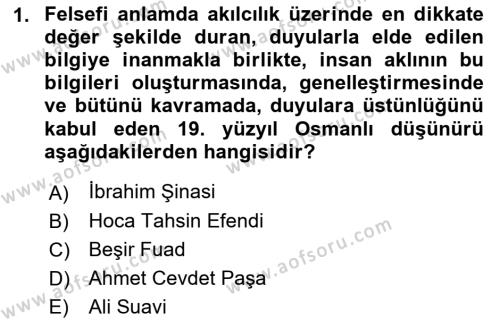 Türkiye´de Sosyoloji Dersi 2022 - 2023 Yılı (Vize) Ara Sınavı 1. Soru