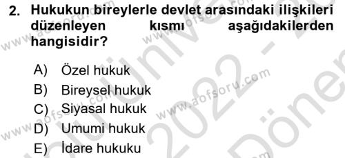 Türkiye´de Sosyoloji Dersi 2022 - 2023 Yılı (Final) Dönem Sonu Sınavı 2. Soru