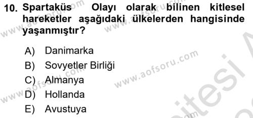 İletişim Sosyolojisi Dersi 2021 - 2022 Yılı (Vize) Ara Sınavı 10. Soru