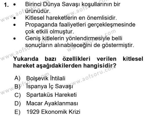 İletişim Sosyolojisi Dersi 2021 - 2022 Yılı (Final) Dönem Sonu Sınavı 1. Soru