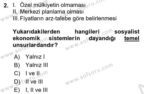 Türkiye´nin Toplumsal Yapısı Dersi 2021 - 2022 Yılı Yaz Okulu Sınavı 2. Soru