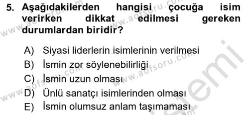 Sosyal Davranış ve Protokol Dersi 2021 - 2022 Yılı Yaz Okulu Sınavı 5. Soru