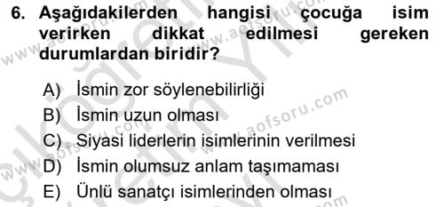 Sosyal Davranış ve Protokol Dersi 2022 - 2023 Yılı Yaz Okulu Sınavı 6. Soru