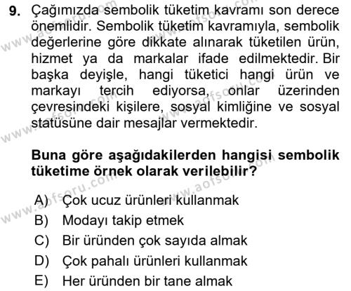 Sosyal Medya Sosyolojisi Dersi 2021 - 2022 Yılı (Vize) Ara Sınavı 9. Soru