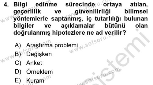 Çalışma Sosyolojisi Dersi 2020 - 2021 Yılı Yaz Okulu Sınavı 4. Soru