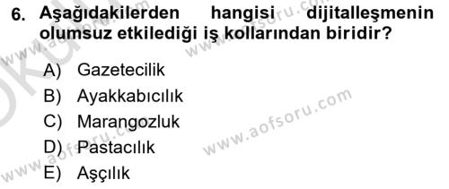 Tüketim Sosyolojisi Dersi 2022 - 2023 Yılı Yaz Okulu Sınavı 6. Soru