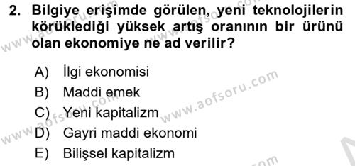 Tüketim Sosyolojisi Dersi 2023 - 2024 Yılı (Final) Dönem Sonu Sınavı 2. Soru