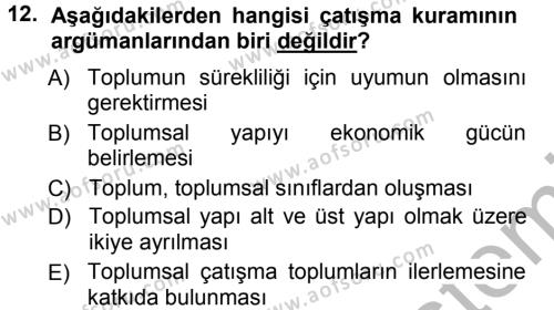 Spor Bilimlerine Giriş Dersi 2012 - 2013 Yılı (Vize) Ara Sınavı 12. Soru
