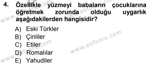 Spor Bilimlerine Giriş Dersi 2012 - 2013 Yılı (Vize) Ara Sınavı 4. Soru