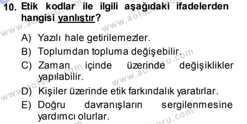 Spor Bilimlerine Giriş Dersi 2013 - 2014 Yılı (Vize) Ara Sınavı 10. Soru