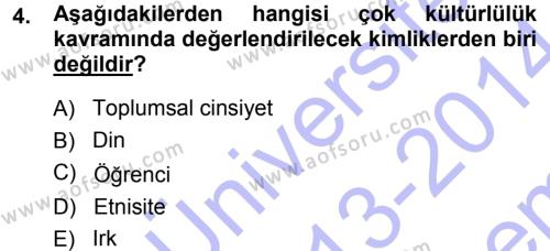 Spor Bilimlerine Giriş Dersi 2013 - 2014 Yılı (Final) Dönem Sonu Sınavı 4. Soru