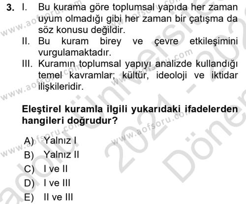 Spor Bilimlerine Giriş Dersi 2021 - 2022 Yılı (Final) Dönem Sonu Sınavı 3. Soru