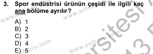 Spor Yönetimi Dersi 2012 - 2013 Yılı (Vize) Ara Sınavı 3. Soru
