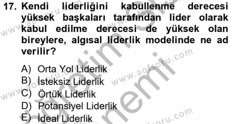 Spor Yönetimi Dersi 2013 - 2014 Yılı (Vize) Ara Sınavı 17. Soru