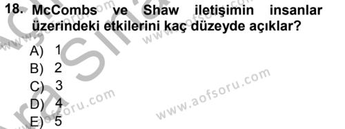 Spor ve Medya İlişkisi Dersi 2012 - 2013 Yılı (Vize) Ara Sınavı 18. Soru