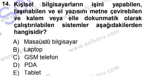 Spor ve Medya İlişkisi Dersi 2012 - 2013 Yılı (Final) Dönem Sonu Sınavı 14. Soru