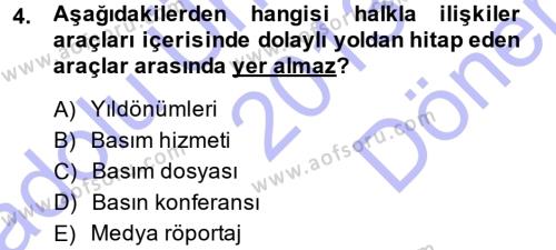 Spor ve Medya İlişkisi Dersi 2013 - 2014 Yılı (Final) Dönem Sonu Sınavı 4. Soru