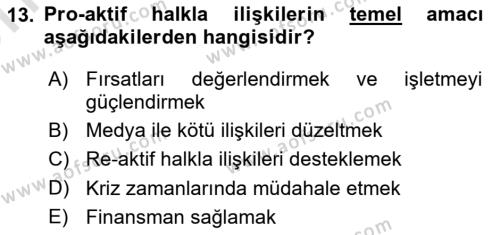 Spor ve Medya İlişkisi Dersi 2023 - 2024 Yılı (Vize) Ara Sınavı 13. Soru