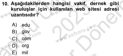 Spor ve Medya İlişkisi Dersi 2023 - 2024 Yılı (Final) Dönem Sonu Sınavı 10. Soru