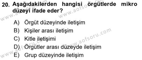 Sporda Liderlik Dersi 2022 - 2023 Yılı (Vize) Ara Sınavı 20. Soru