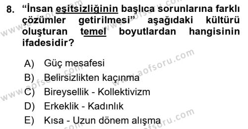 Sporda Liderlik Dersi 2022 - 2023 Yılı (Vize) Ara Sınavı 8. Soru