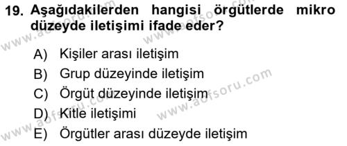 Sporda Liderlik Dersi 2024 - 2025 Yılı (Vize) Ara Sınavı 19. Soru