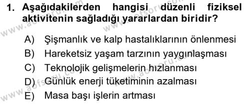 Boş Zaman ve Rekreasyon Yönetimi Dersi 2024 - 2025 Yılı (Vize) Ara Sınavı 1. Soru