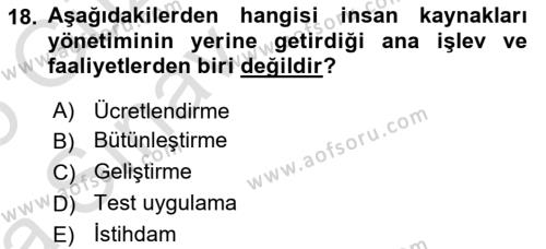 Etkinlik Yönetimi Dersi 2024 - 2025 Yılı (Vize) Ara Sınavı 18. Soru