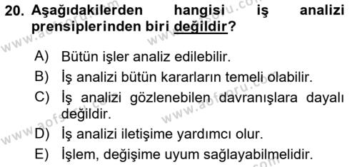 Etkinlik Yönetimi Dersi 2024 - 2025 Yılı (Vize) Ara Sınavı 20. Soru