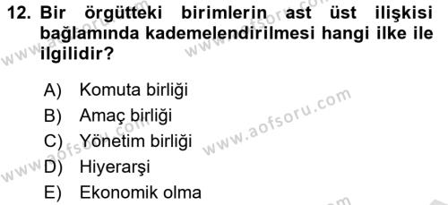 Spor Tesisi İşletmeciliği ve Saha Malzeme Bilgisi Dersi 2024 - 2025 Yılı (Vize) Ara Sınavı 12. Soru