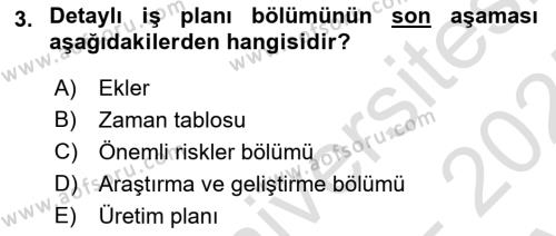 Spor Tesisi İşletmeciliği ve Saha Malzeme Bilgisi Dersi 2024 - 2025 Yılı (Vize) Ara Sınavı 3. Soru