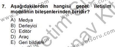 Sporda Sponsorluk Dersi 2012 - 2013 Yılı (Final) Dönem Sonu Sınavı 7. Soru