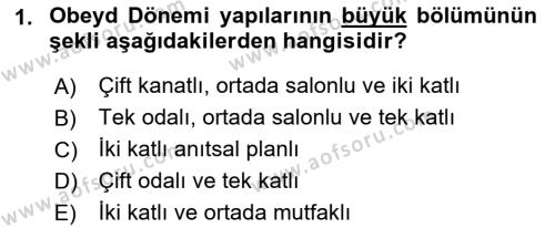 Eski Mezopotamya ve Mısır Tarihi Dersi 2021 - 2022 Yılı (Vize) Ara Sınavı 1. Soru